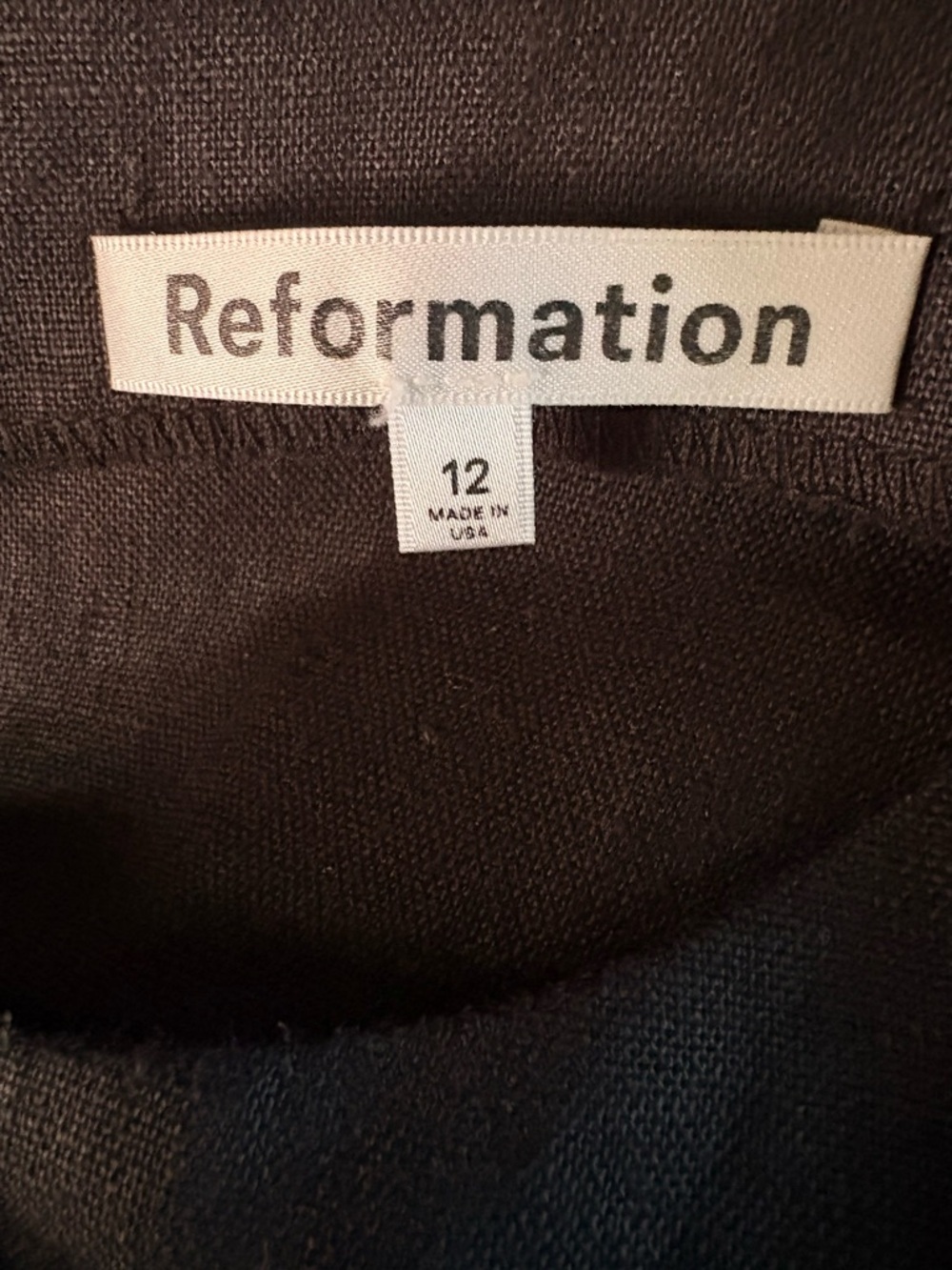 REFORMATION Citron Linen Shift Dress, size 12 - Picture 7 of 7